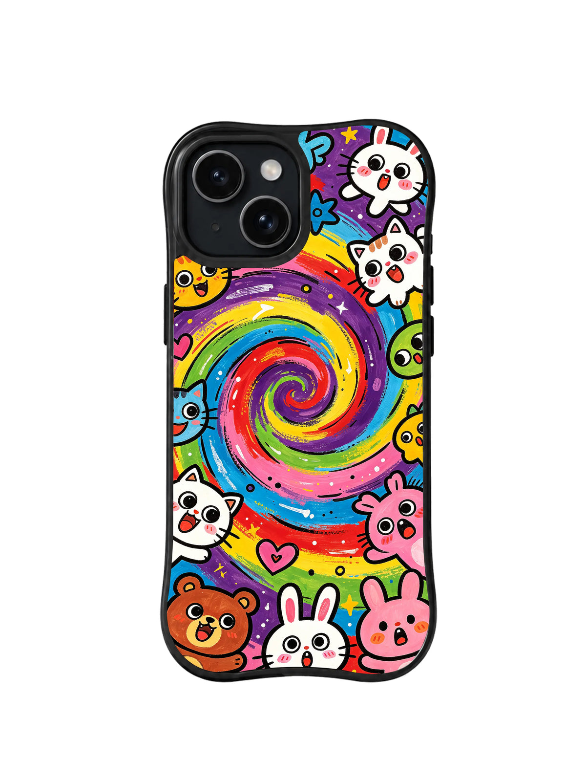 Swirl Party animal pattern for iPhone 15 case