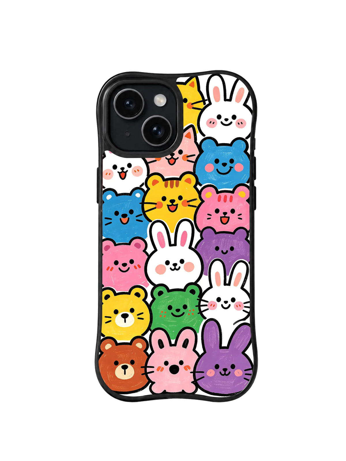 Colorful Animal Friends pattern 5 for iPhone 15 case