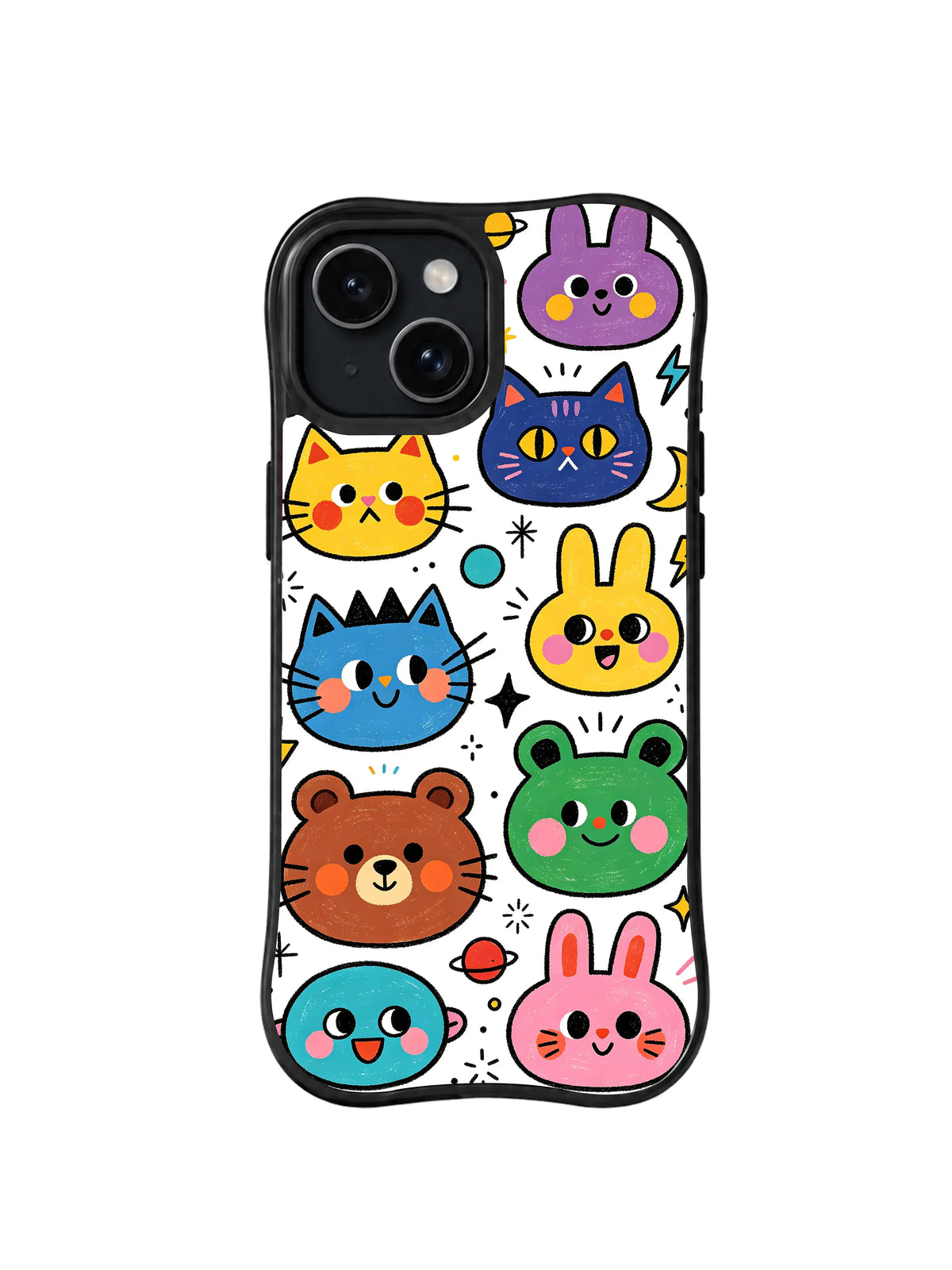Colorful Animal Friends pattern 7 for iPhone 15 case