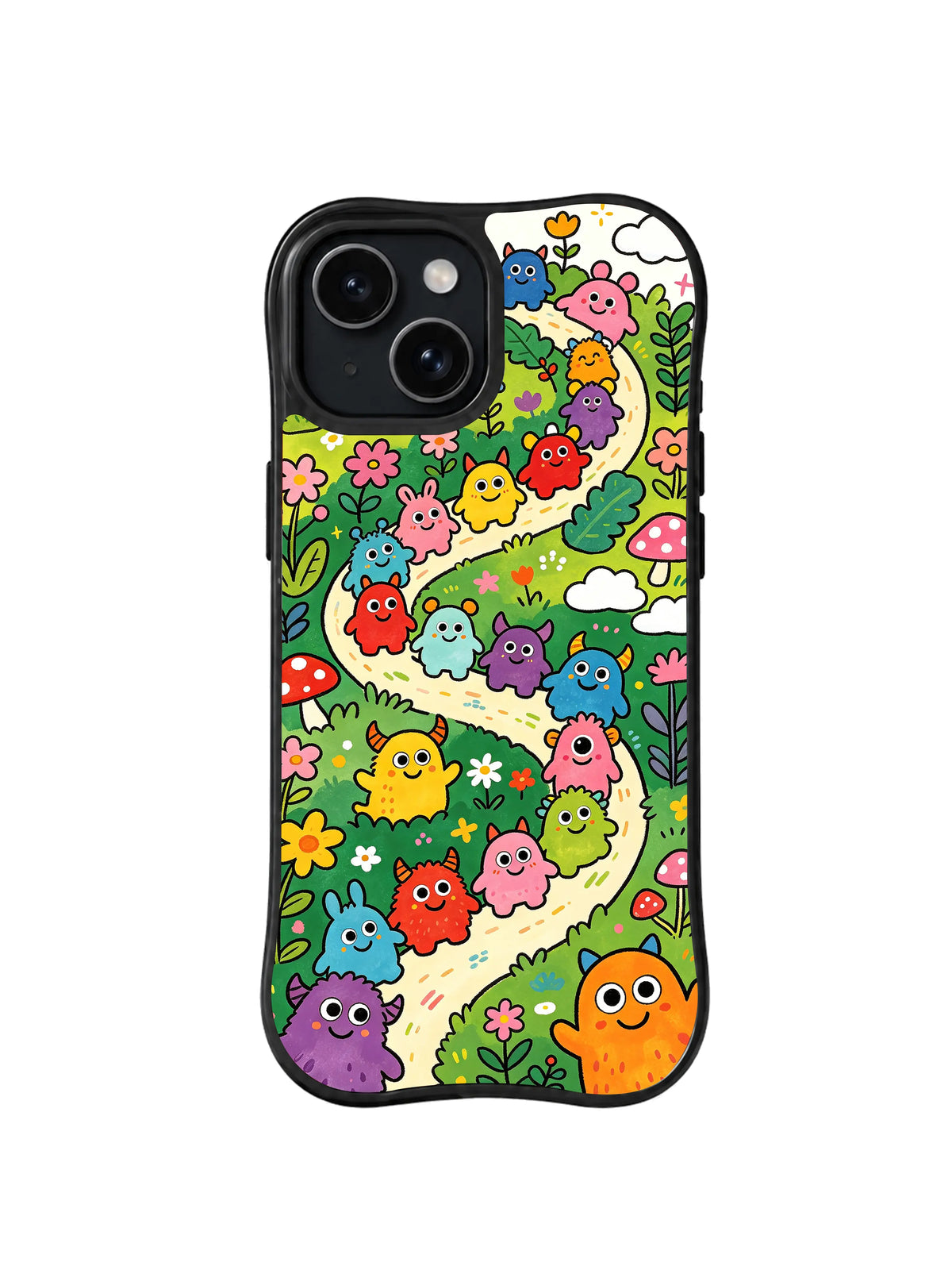 Rainbow Monster Path monster pattern for iPhone 15 case