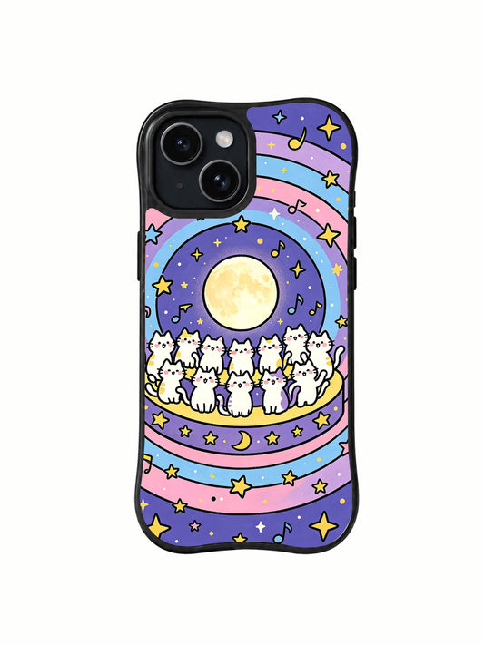 Moonlight Kitten Choir iPhone 15 case artwork view 1