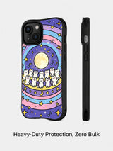 Moonlight Kitten Choir iPhone 15 case artwork view 2