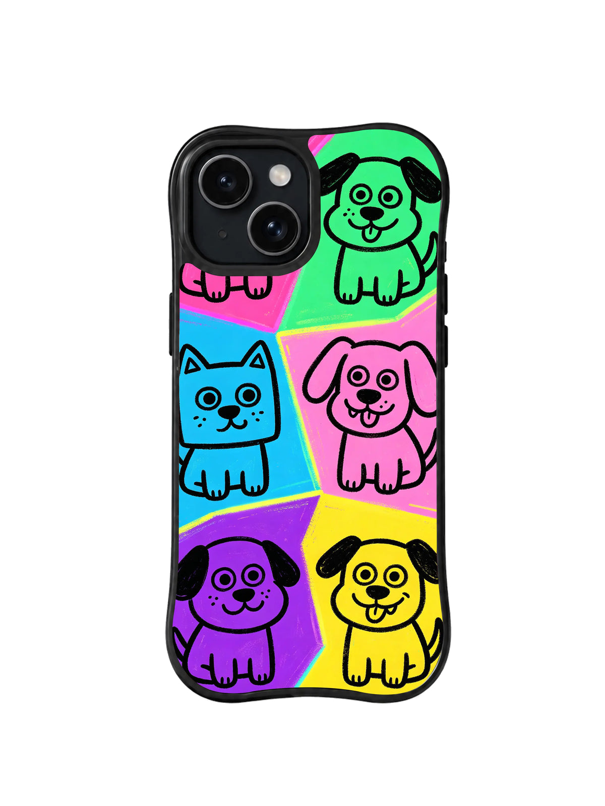 Pop Pet Panels dog pattern for iPhone 15 case