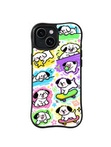 Neon Puppy Party pattern 5 for iPhone 15 case