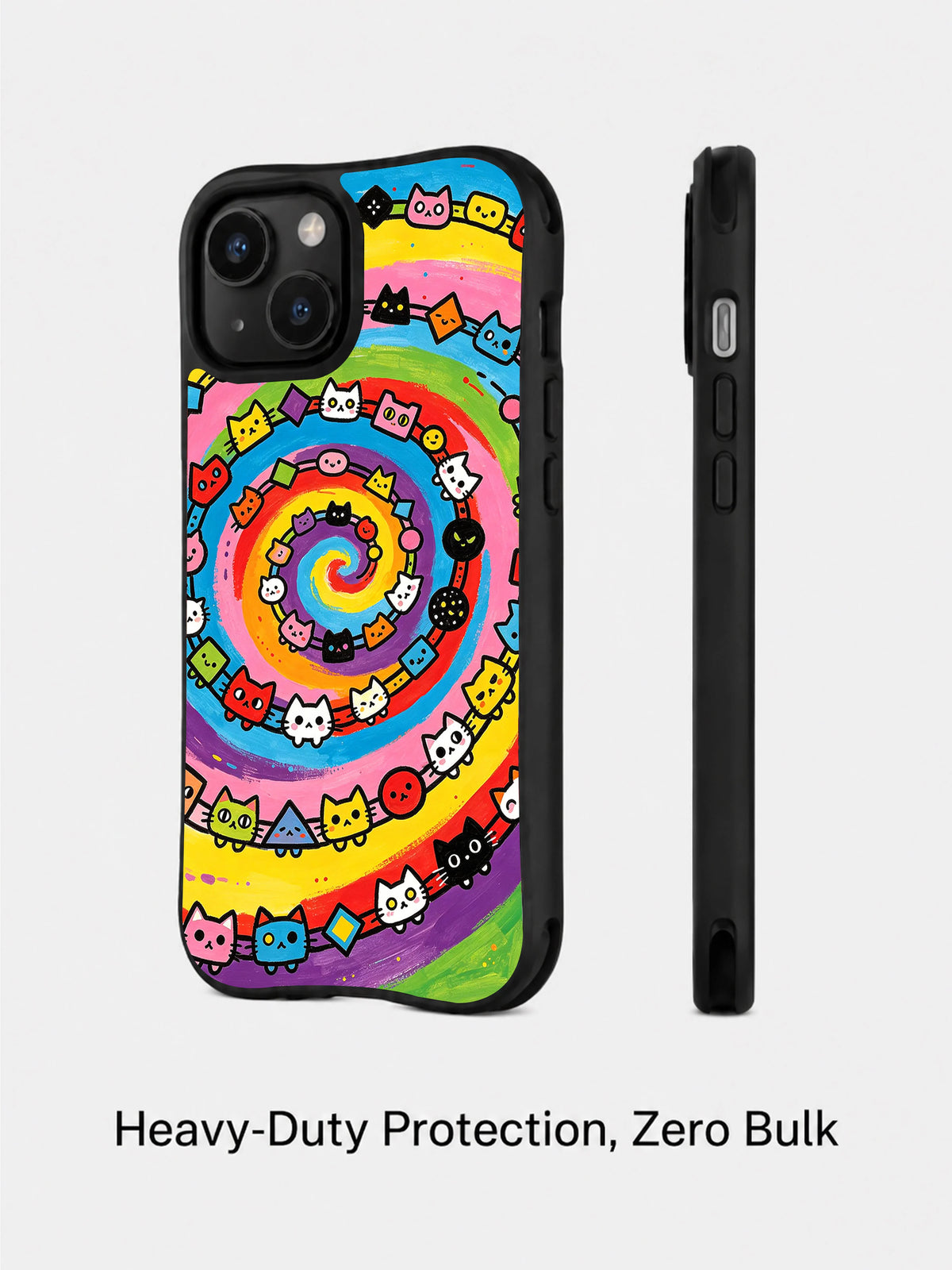 Rainbow Cat Universe iPhone 15 case artwork view 2