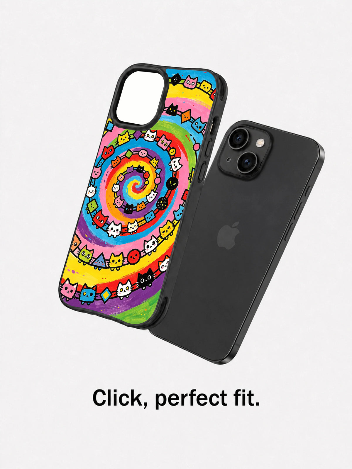 Rainbow Cat Universe iPhone 15 case artwork view 4