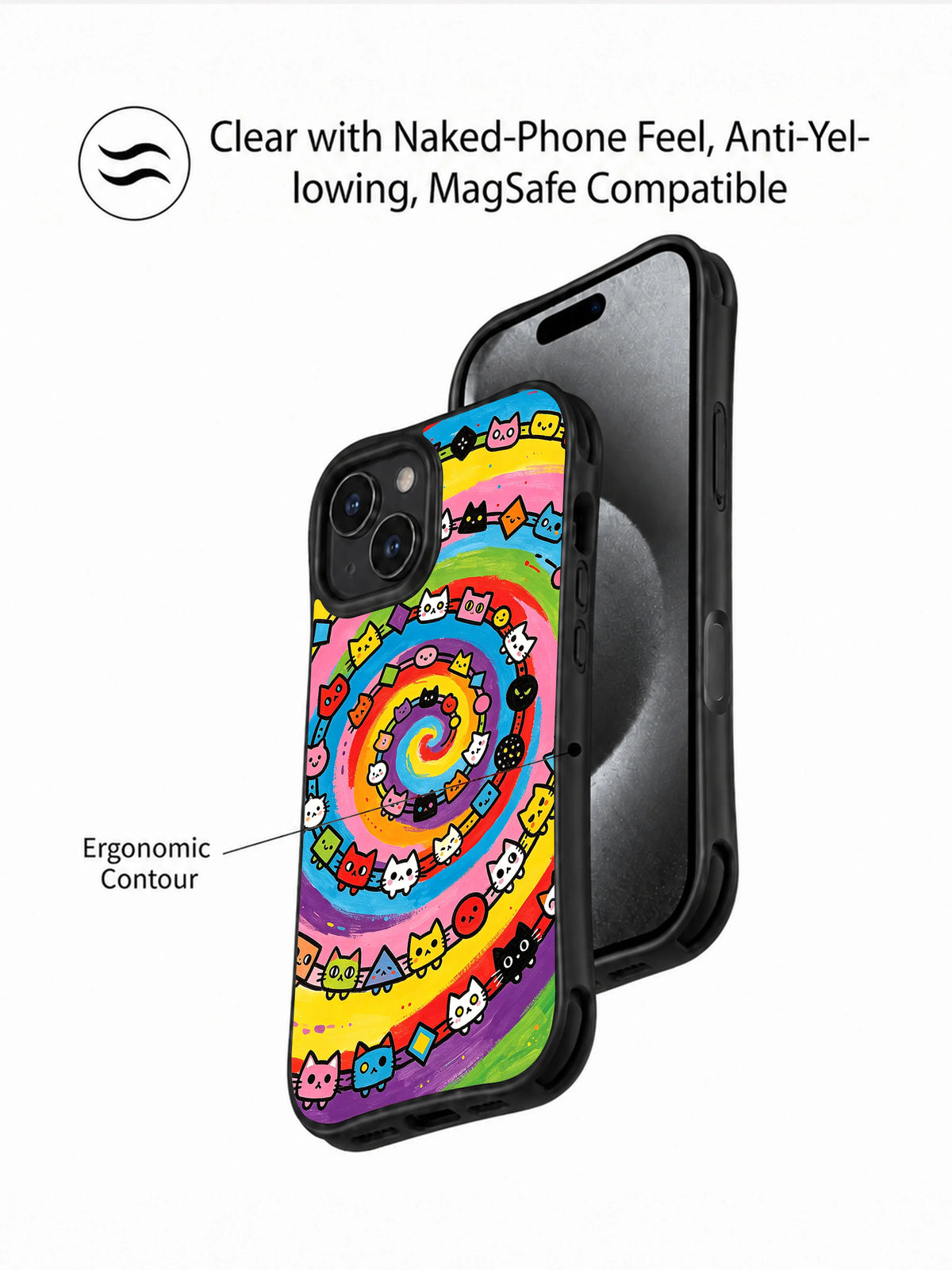 Rainbow Cat Universe iPhone 15 case artwork view 5