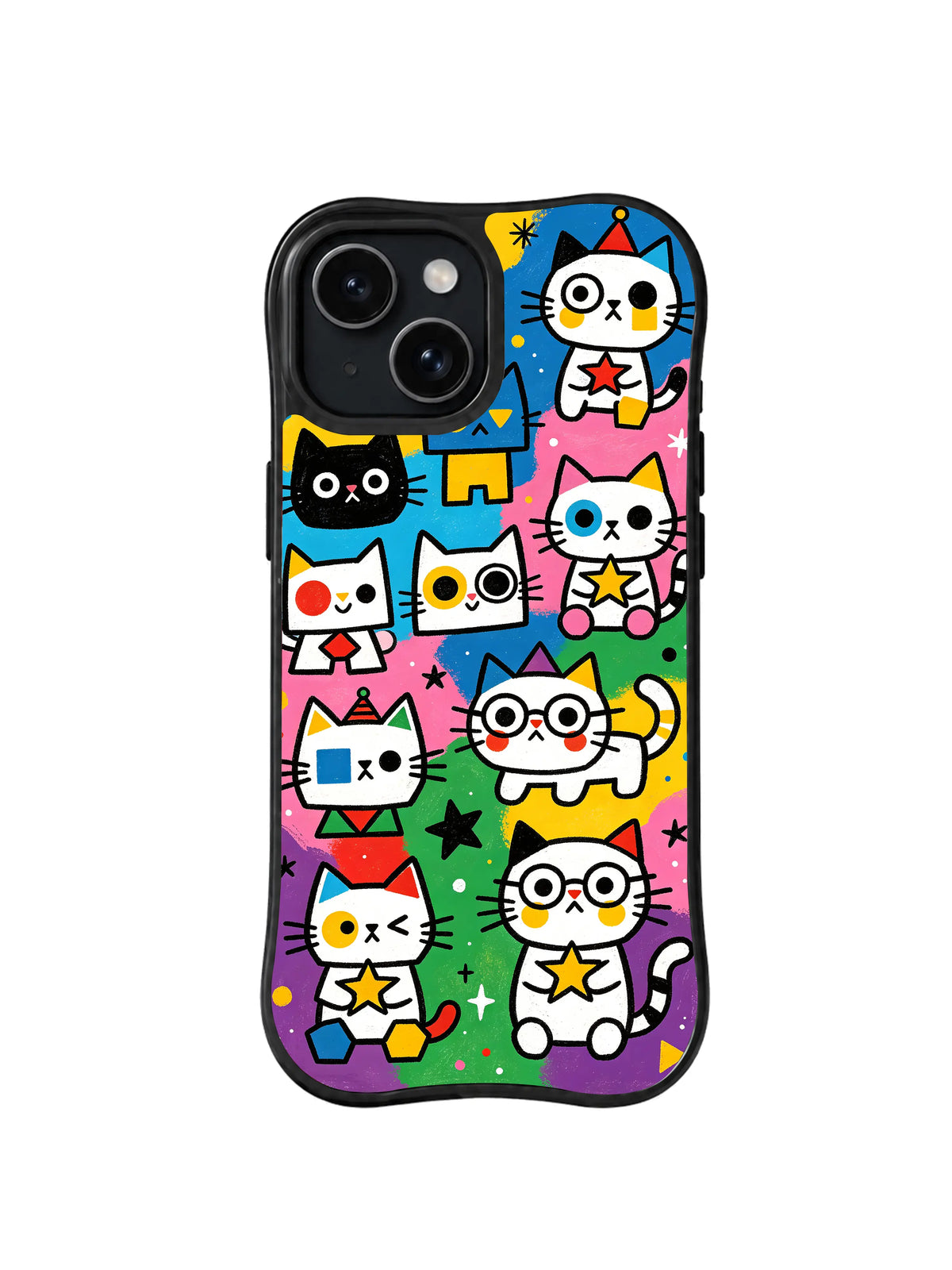 Rainbow Cat Universe pattern 5 for iPhone 15 case