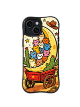 Rope Trail Kittens western cat pattern for iPhone 15 case