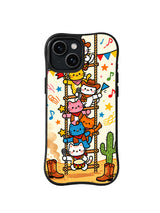 Cowboy Choir Ladder western cat pattern for iPhone 15 case