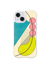 Mint Horizon Pebbles iPhone 15 case pattern