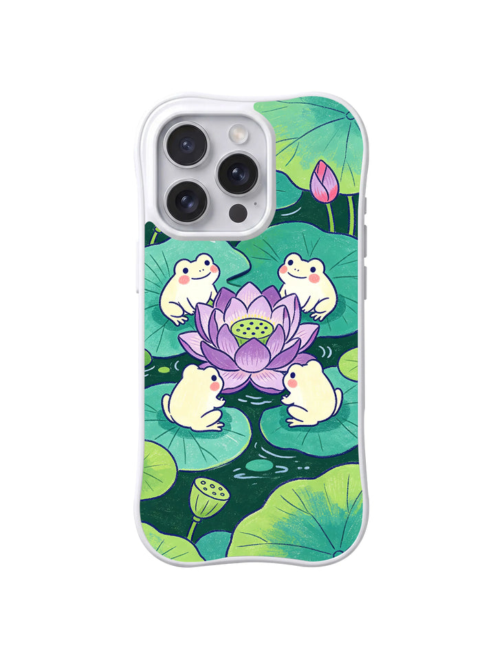 Lotus Pond Frog Whisperers iPhone 13 Pro Max Case – Cottagecore Art