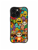Mischief Market Creatures iPhone 13 Pro case in Potion Booth Oddballs pattern