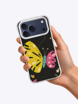 The Butterfly That Missed the Beat iPhone 17 Pro Max Case shown in hand