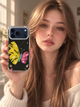 Nola Vellin artist scene with The Butterfly That Missed the Beat iPhone 17 Pro Max Case