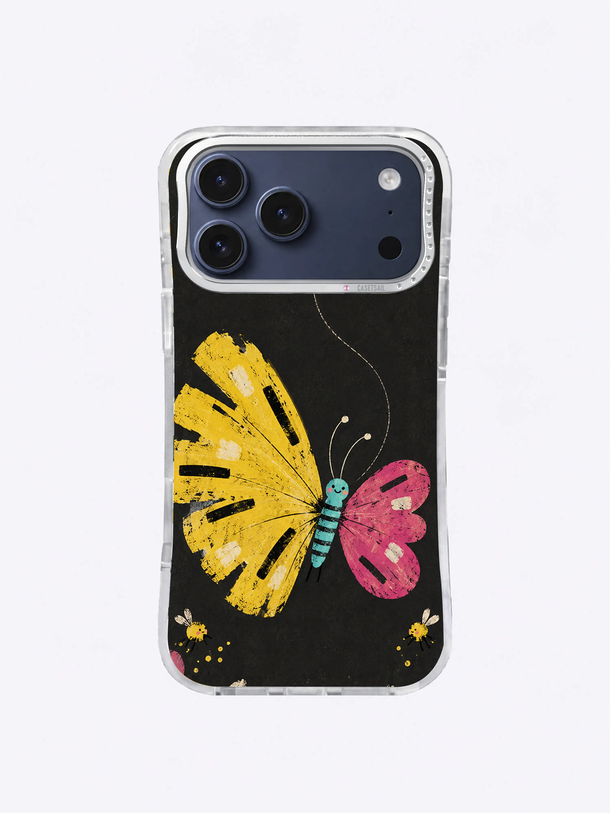 Magenta Step Wing artwork swatch for The Butterfly That Missed the Beat iPhone 17 Pro Max Case