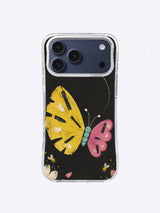 Wall-Crack Blossom artwork swatch for The Butterfly That Missed the Beat iPhone 17 Pro Max Case