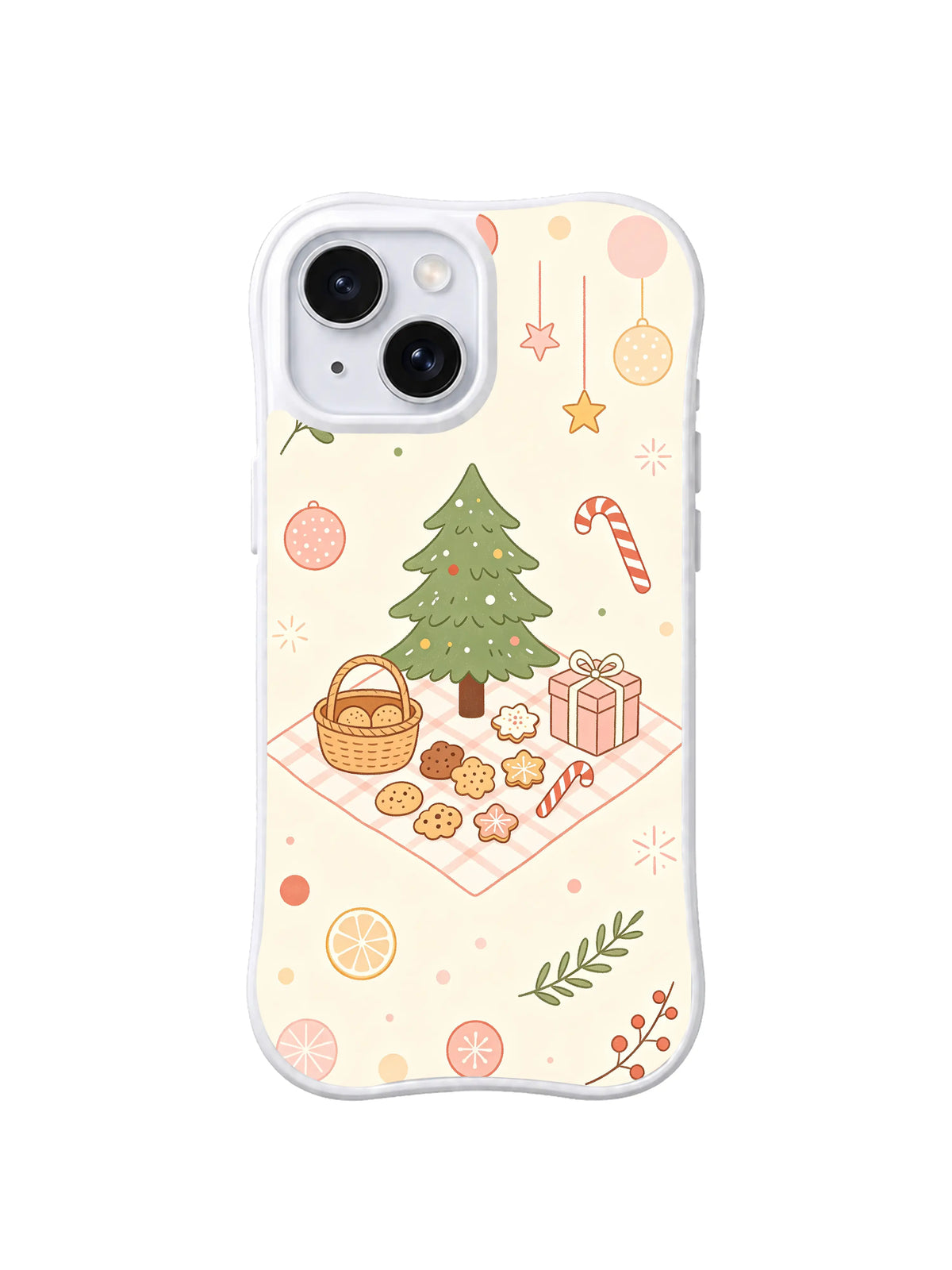 Cookie Basket Christmas Picnic folk art iPhone 14 Plus case by Merry Vellum