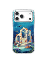 The Moon Cathedral Below the Bay turquoise window ruins iPhone case artwork