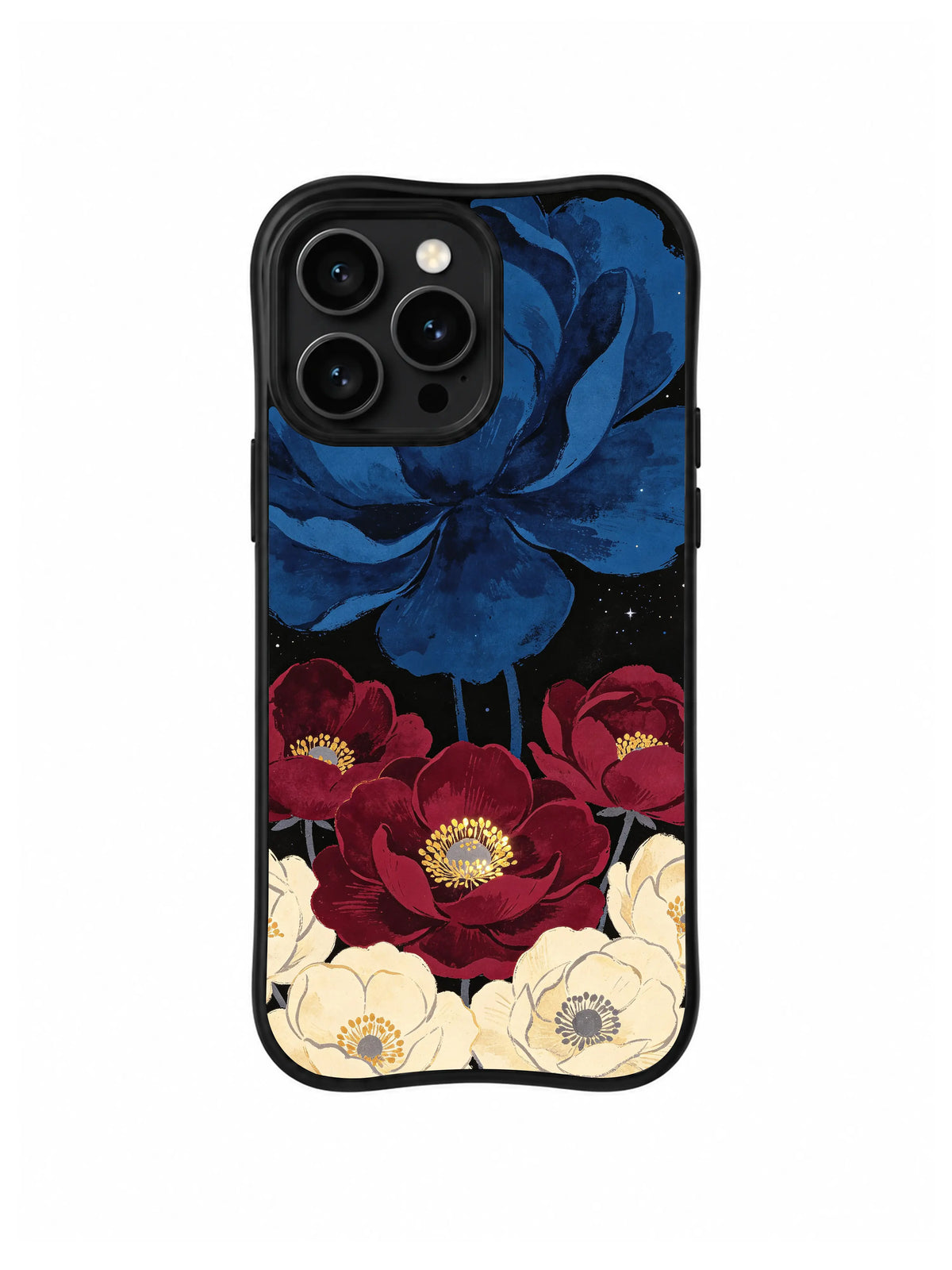 Midnight Bloom Horizon pattern on iPhone 15 Pro case