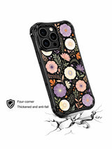 Moon Garden Fragments iPhone 15 Pro case angled view