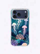 Ivory Moon Ascent jellyfish coastal art iPhone case