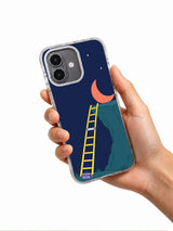 Moon Ladder One Rung Missing iPhone 17 Case held in hand