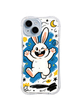 Moon Wink Bunny iPhone 13 case lifestyle commerce view 1