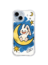 Crescent Moon Bunny – Moon Wink Bunny iPhone 13 case by Kito Bramble