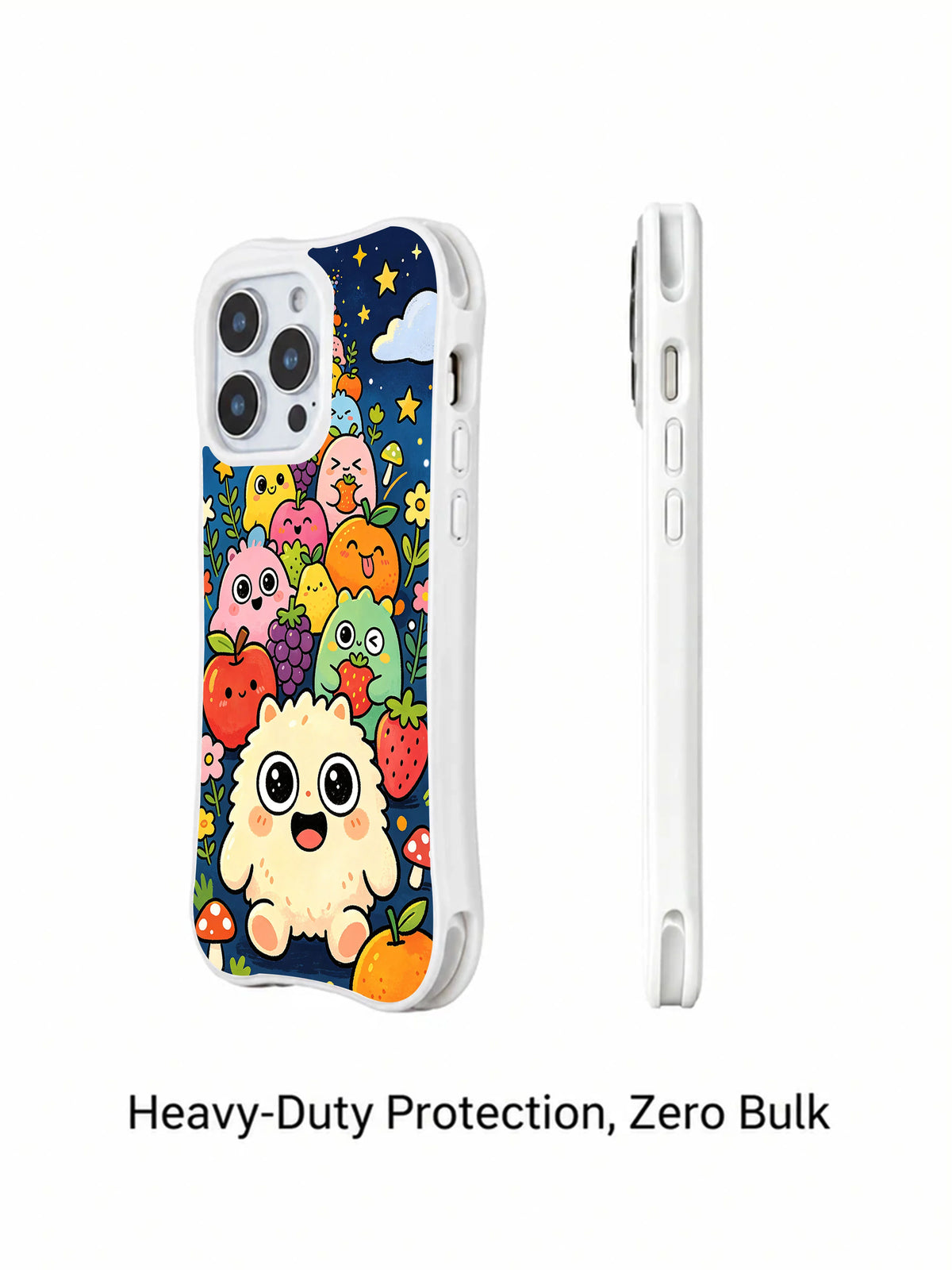 Side view of Moonlight Monster Picnic iPhone 13 Pro case