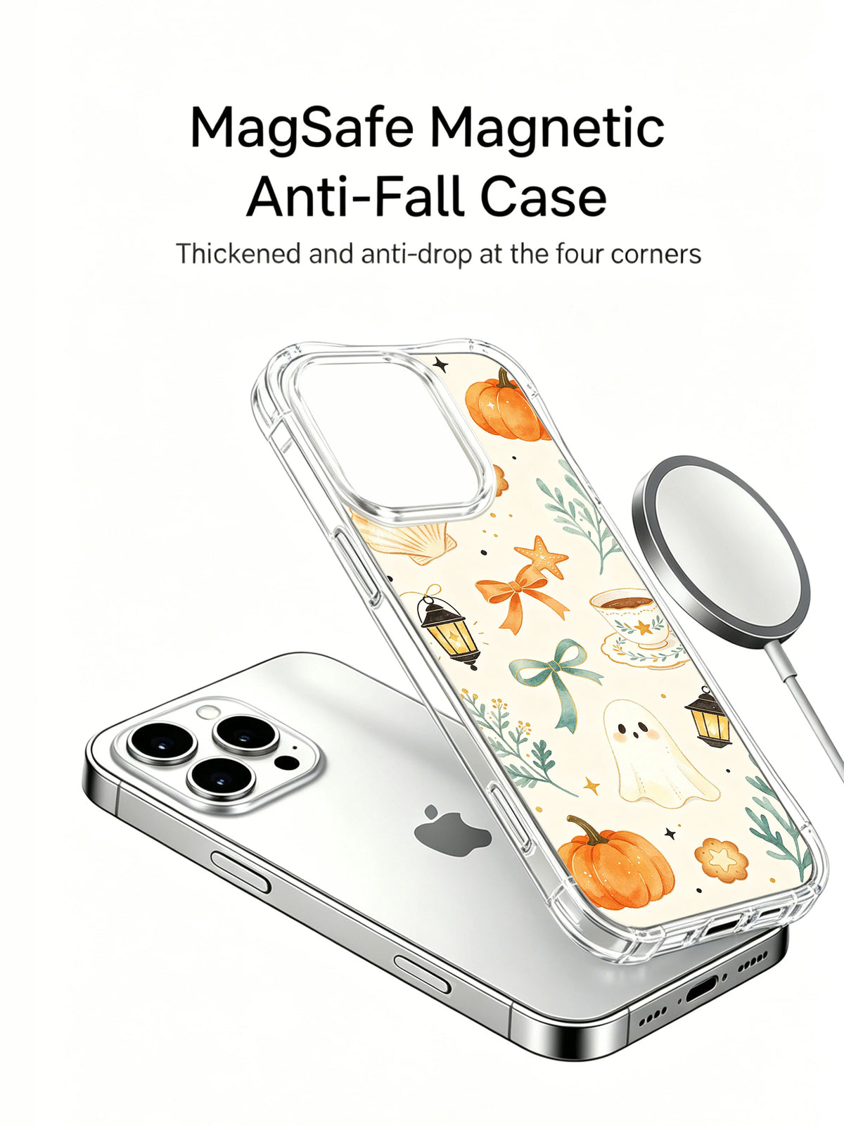 Moonlit Tide Pumpkin Bay iPhone 14 Pro case with MagSafe accessory