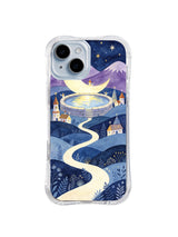 Moonwell Village Path iPhone 14 case art by Tessa Bellwyn