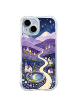 Lavender Moonwell Meadow iPhone 14 case art by Tessa Bellwyn