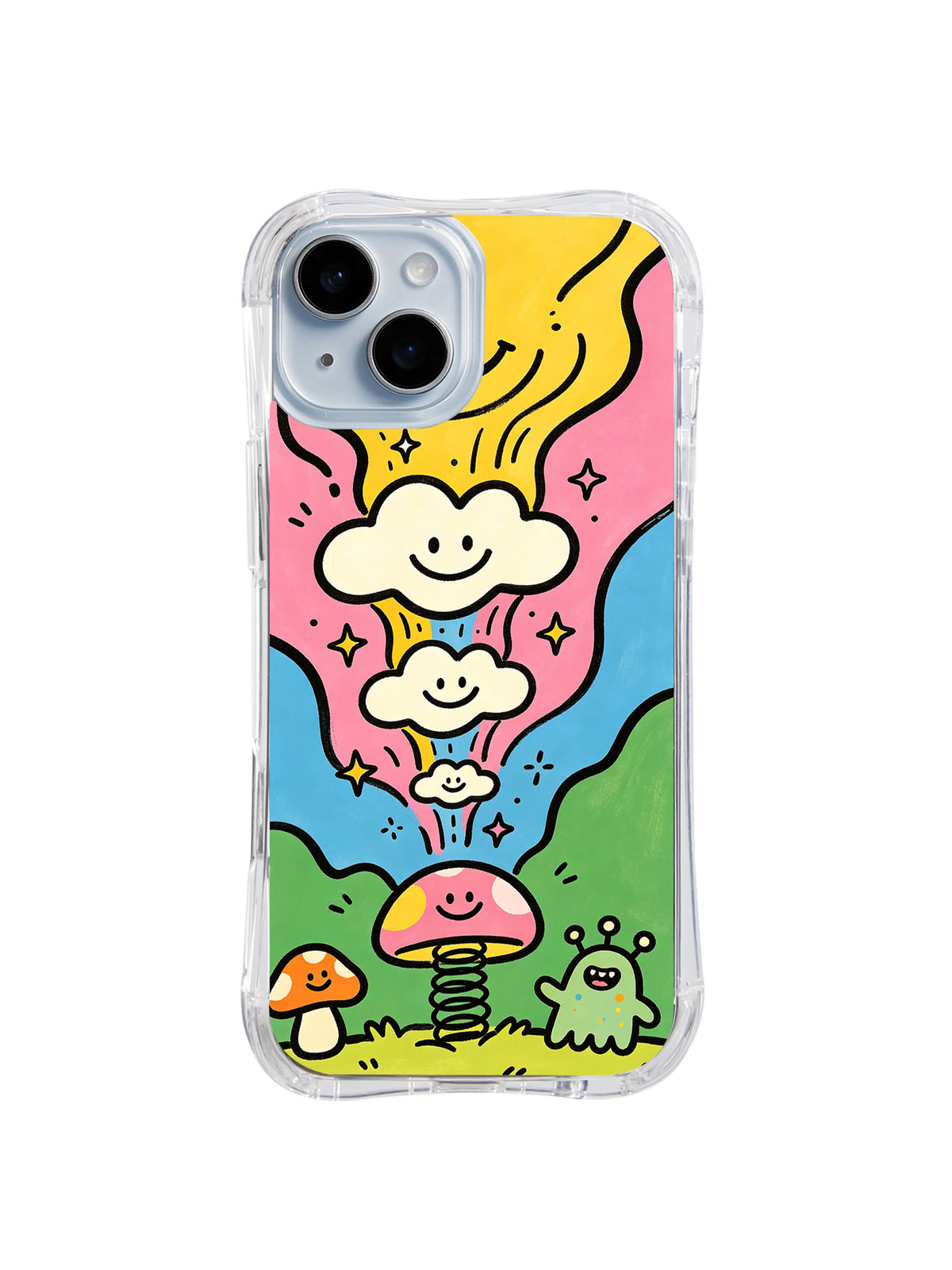 Cloud Friends pattern iPhone 14 case