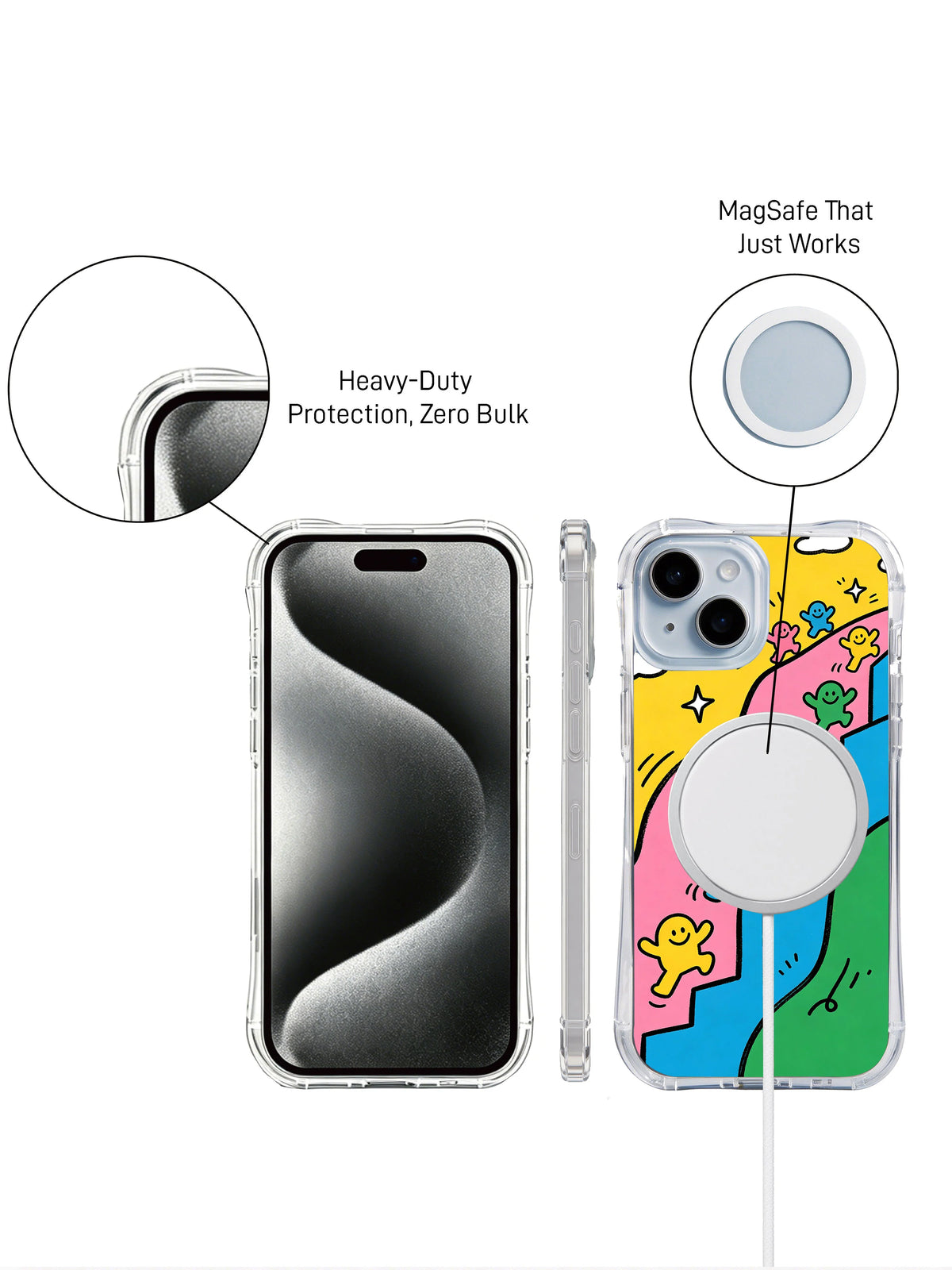 Morning Light Parade clear iPhone 14 case back