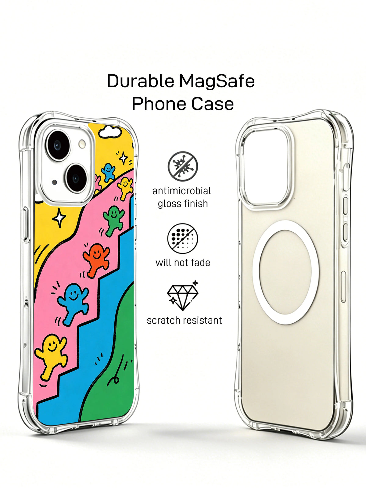 Morning Light Parade iPhone 14 MagSafe case front and back