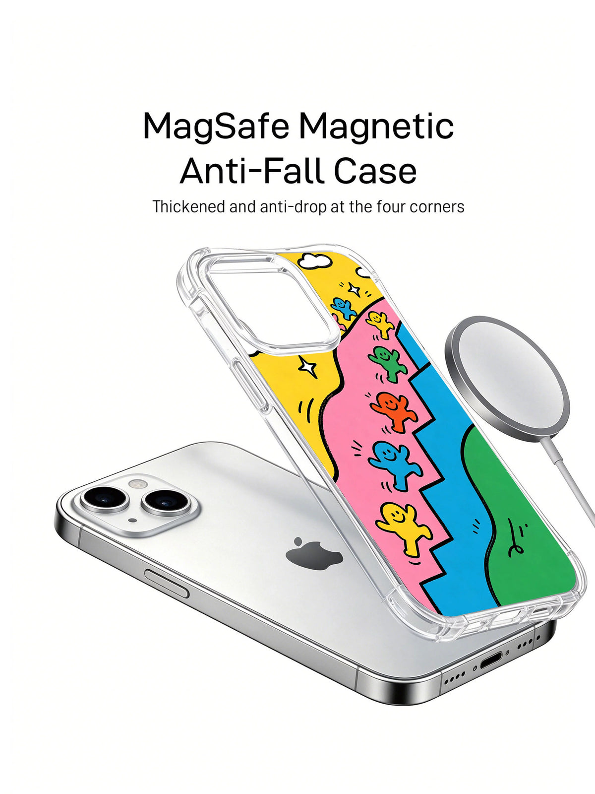 Morning Light Parade iPhone 14 case magnetic charging
