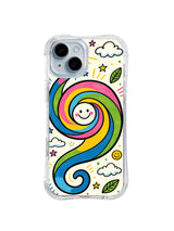 Rainbow Wind pattern iPhone 14 case