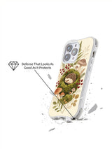 Mossberry Hedgehog botanical iPhone 15 Pro Max case view