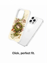 Cottagecore hedgehog iPhone 15 Pro Max case lifestyle view