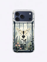 The Moth Conservatory iPhone case, Arched Glass Moon Moth artwork