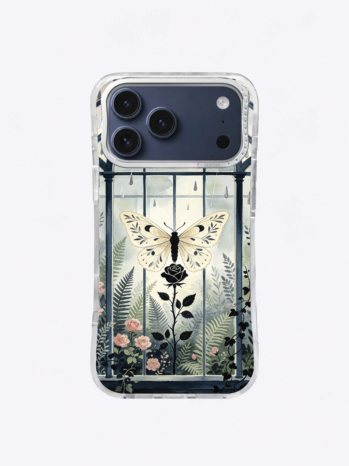 The Moth Conservatory iPhone case, Arched Glass Moon Moth artwork