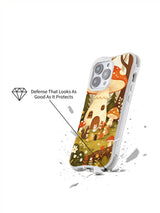 Mushroom Village Dream iPhone 16 Pro case angled view