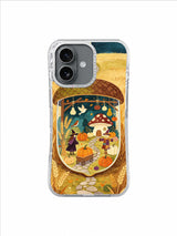 Mushroom Witch’s Harvest Night – Pumpkin Cart Gathering iPhone case