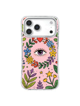Mystic Flower Eye Wreath pattern for iPhone 17 Pro Max case