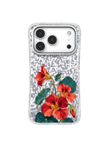 Nasturtium Loop transparent iPhone case front view