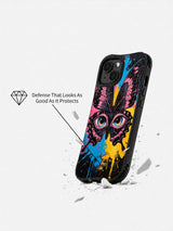 Neon Butterfly Guardian colorful case angle display