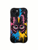 Neon Butterfly Guardian iPhone 15 Plus case front product view