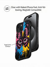 Neon Butterfly Guardian butterfly case handheld angle