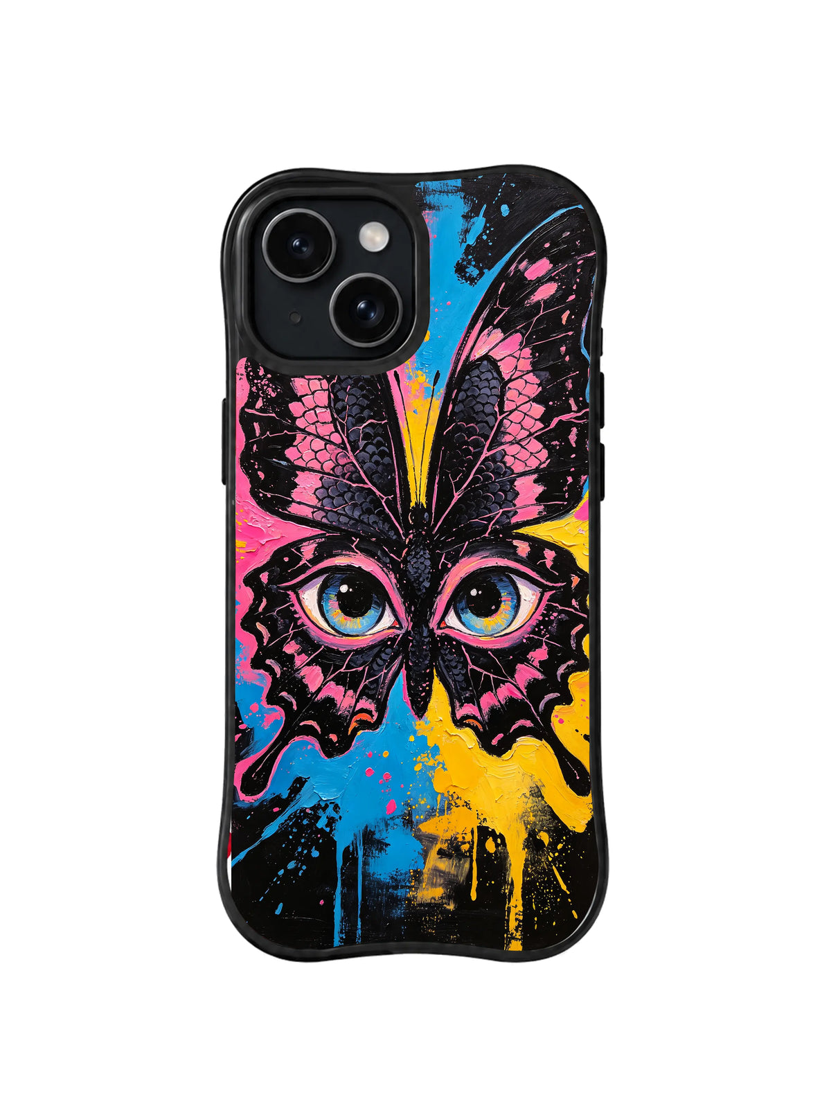 Midnight Guardian Wings butterfly art iPhone 15 Plus case